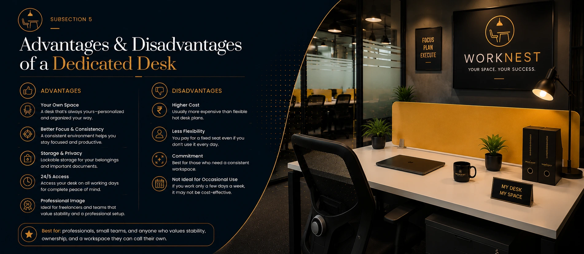 Advantages and Disadvantages of a Dedicated Desk