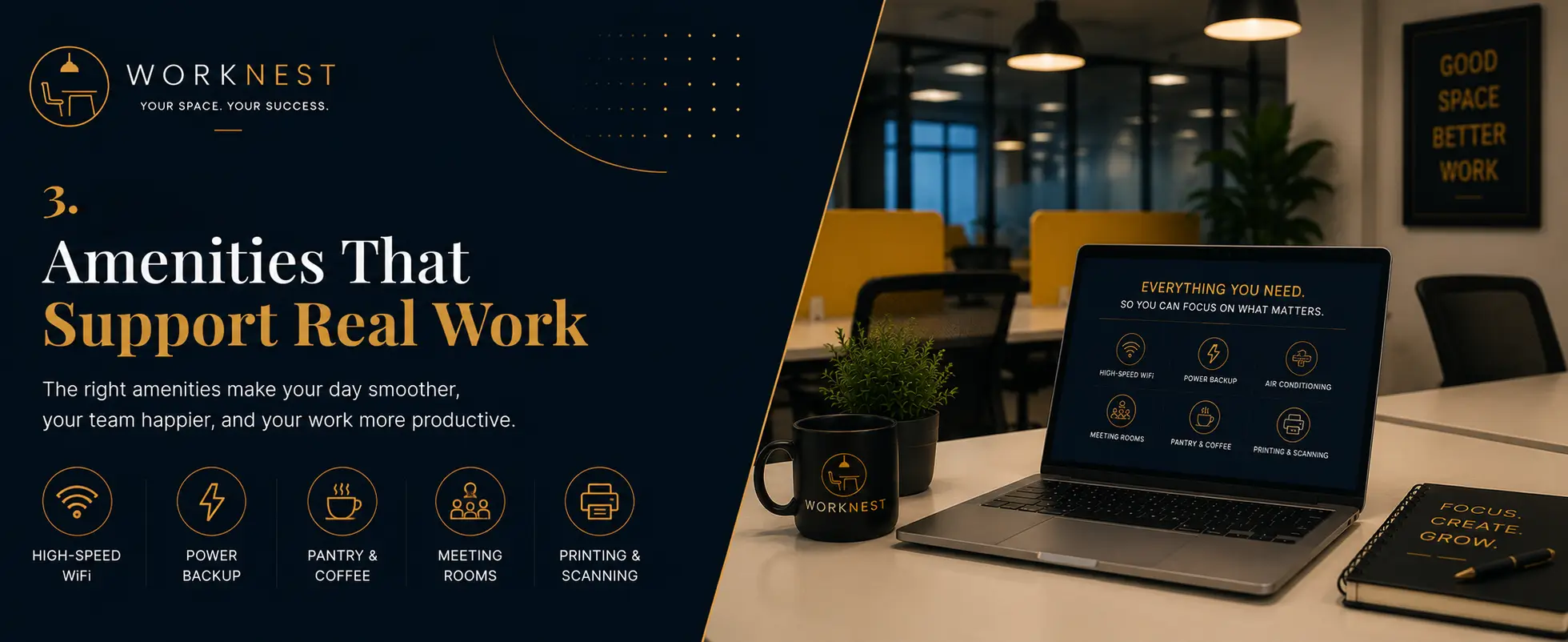 amenities that support real work