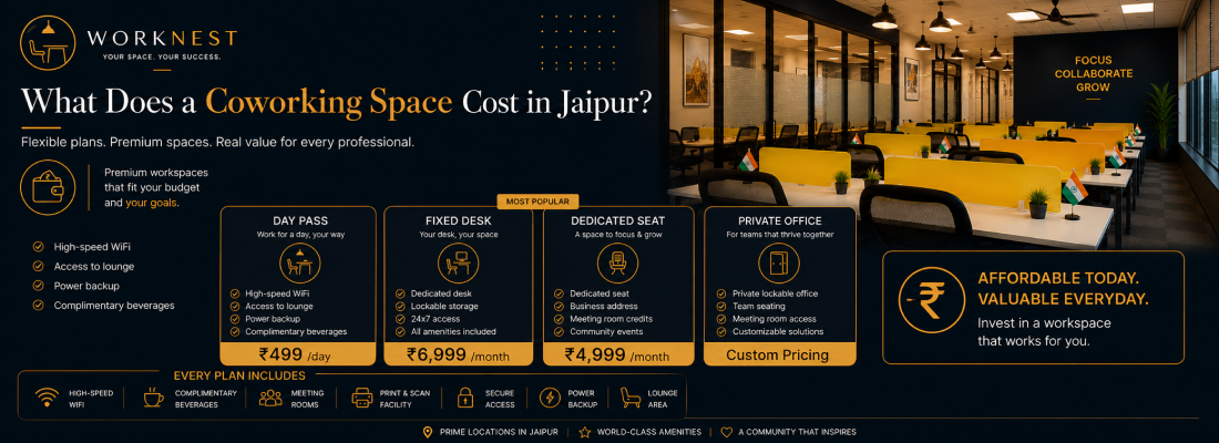 What Does a Coworking Space Cost in Jaipur