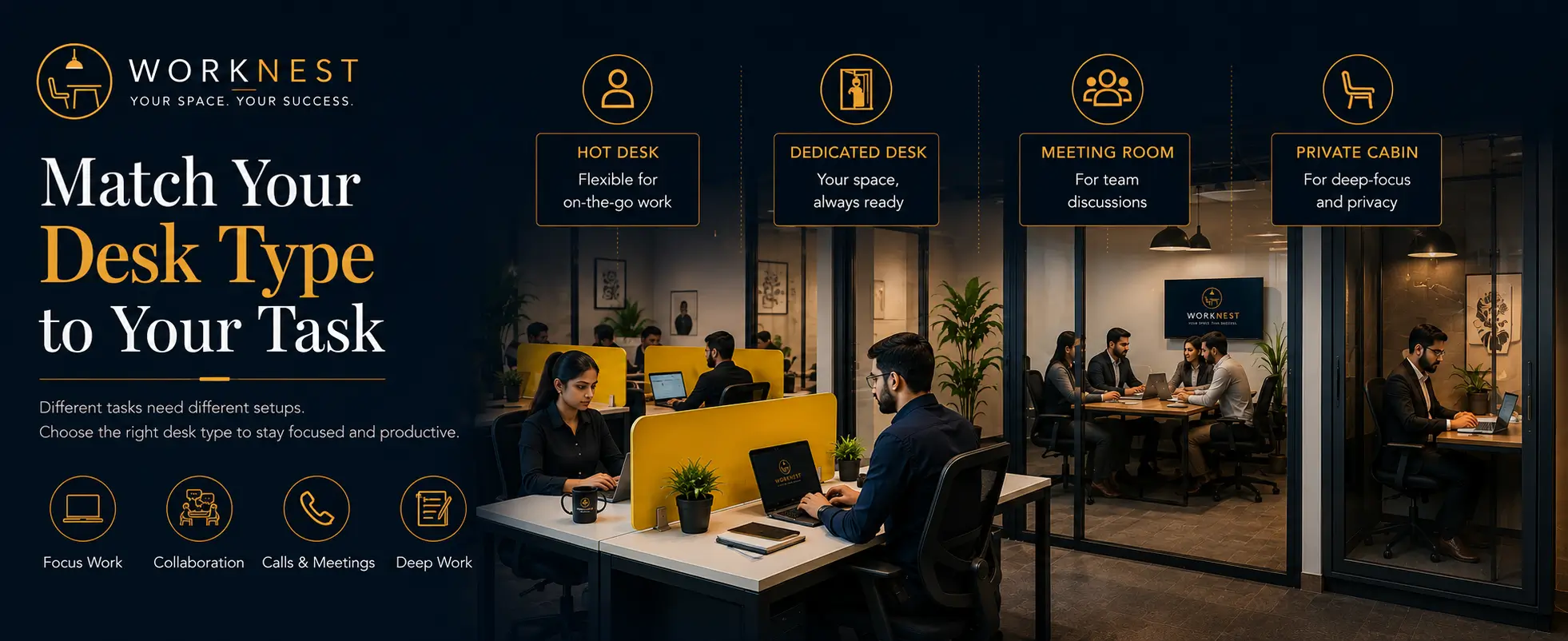 match your desk type to your task