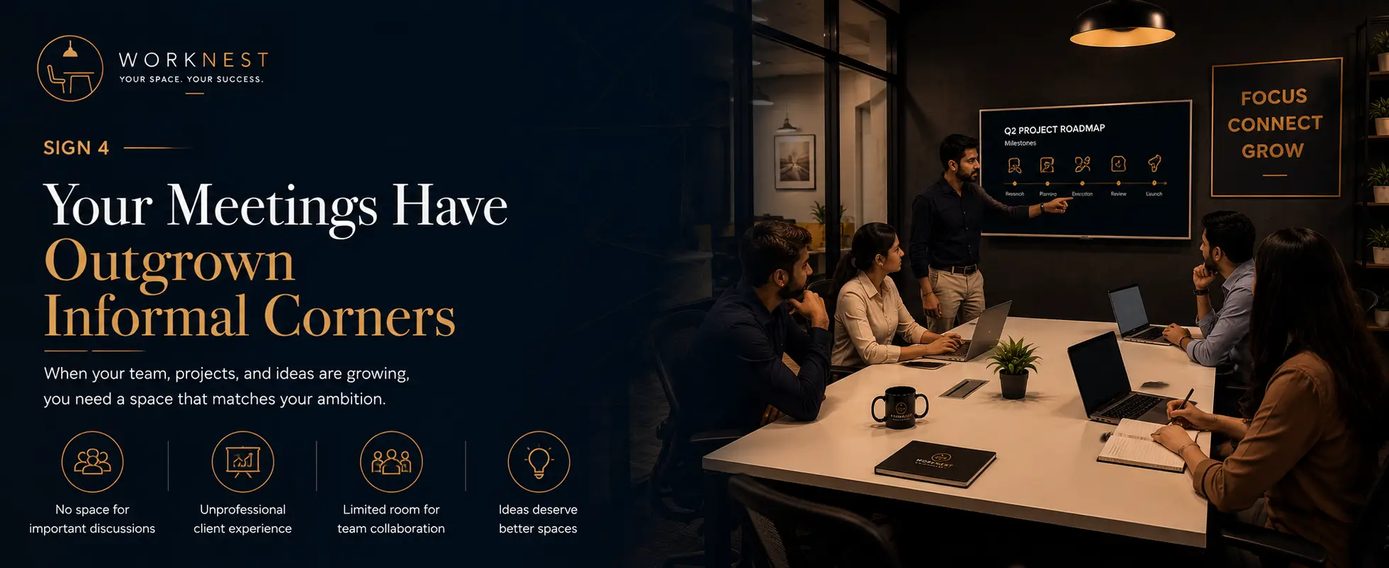 sign 4 your meetings have outgrown Informal Corners